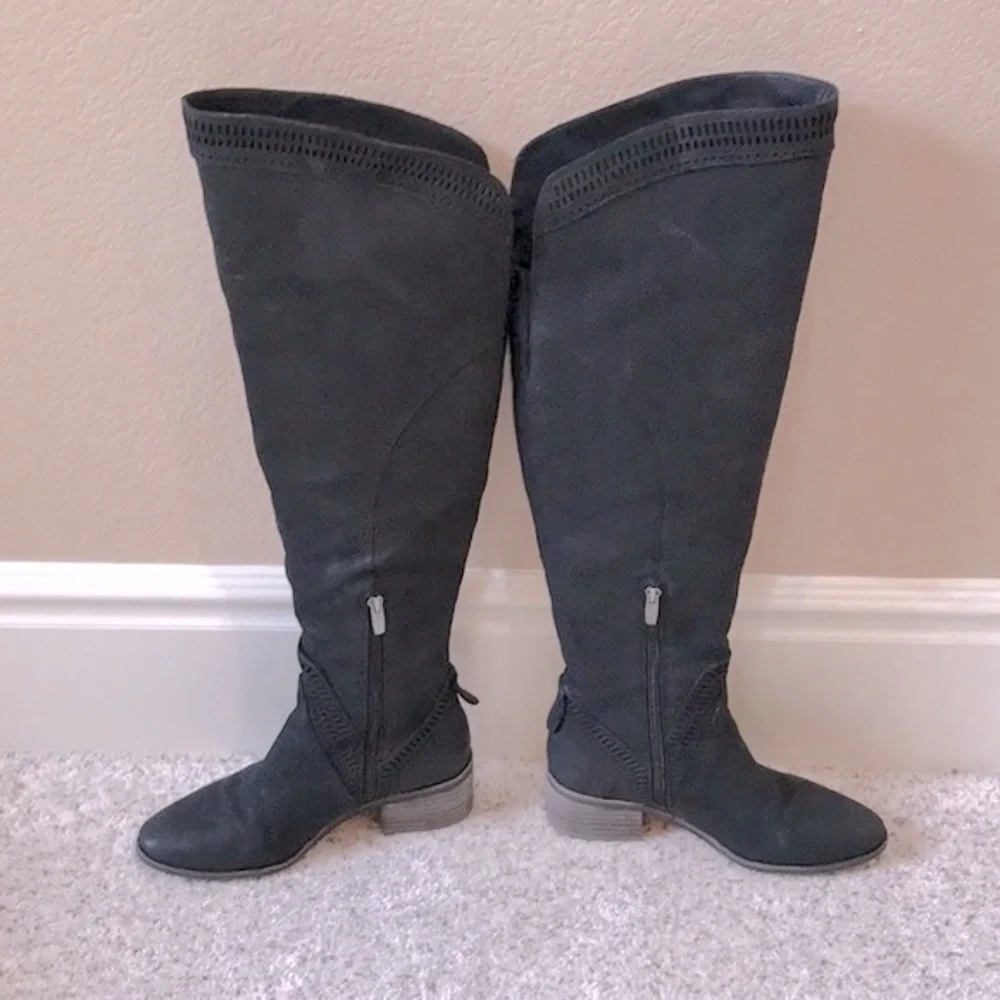 VINCE CAMUTO WIDE CALF KARINDA BLACK MAJICO OVER KNEE BOOT